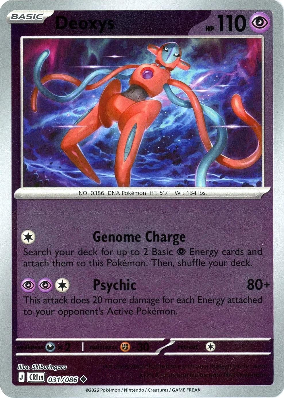 Chaos Rising Deoxys #031/86 reverse holo